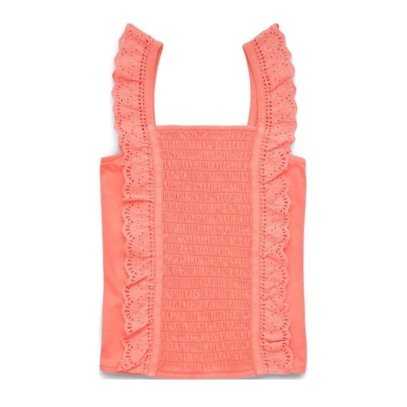 Justice Girls Smocked Ruffle Garment Dye Tank Top - Picture 4 of 13